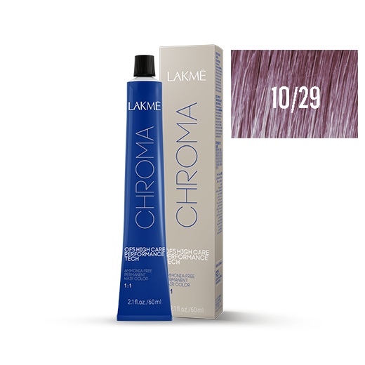 Lakme Vopsea permanenta fara amoniac 10/29 blond platinat mov Chroma 60ml