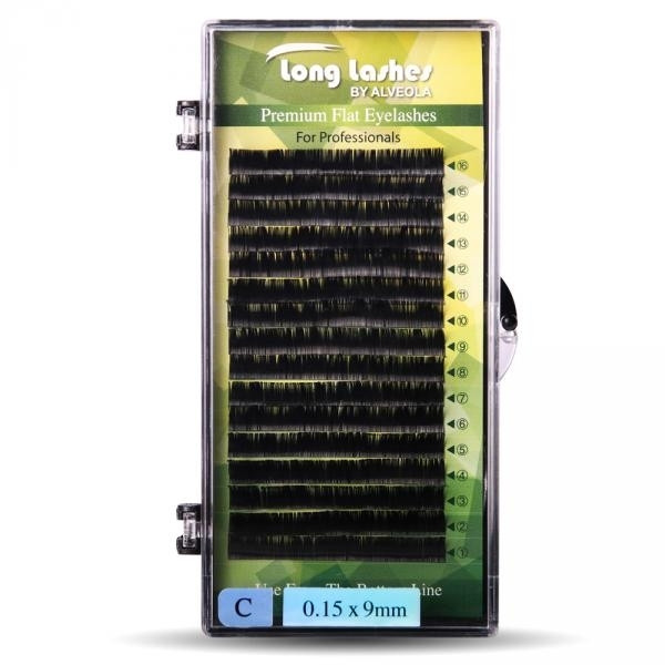 Long Lashes Flat One Size C gene fir cu fir negre 0.15 9mm 0.15 imagine noua marillys.ro