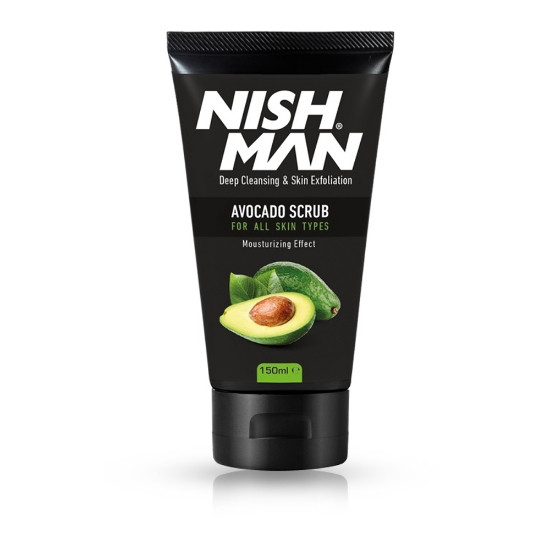 NishMan Scrub facial pentru barbati cu avocado 150ml 150ml imagine pret reduceri