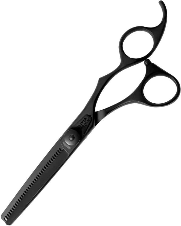 Olivia Garden Foarfeca de filat offset 6 inci 35 dinti eur SilkCut Black