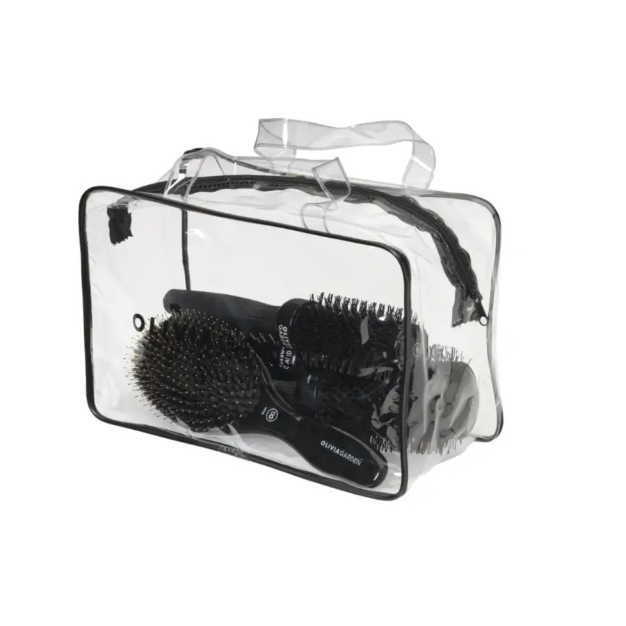 Olivia Garden Kit cu 4 perii de par Expert Blowout Shine Black