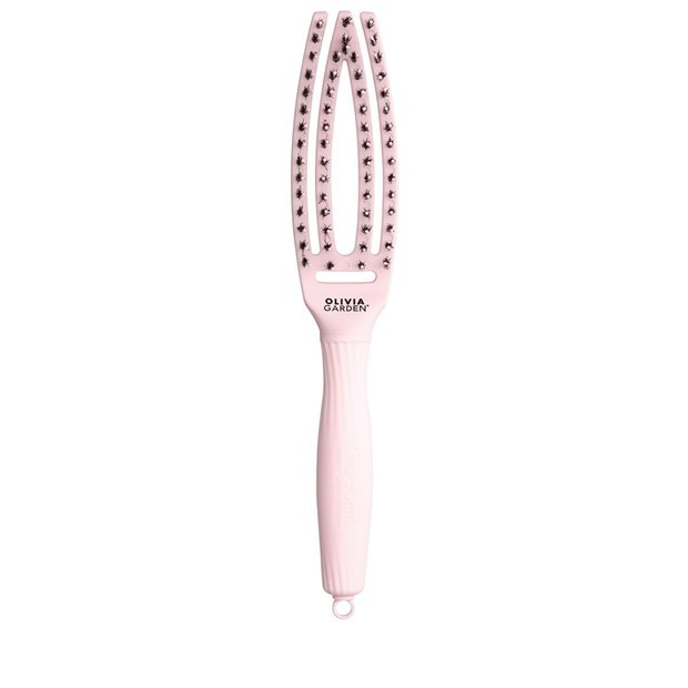 Olivia Garden Perie de par de mistret+nailon Finger Combo Pastel Pink Small