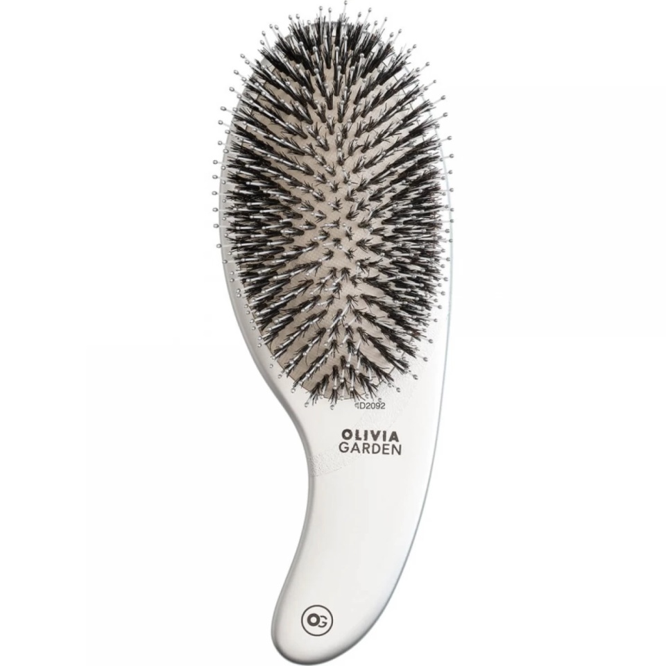 Olivia Garden Perie de par mistret+nailon Expert Care Curve Silver