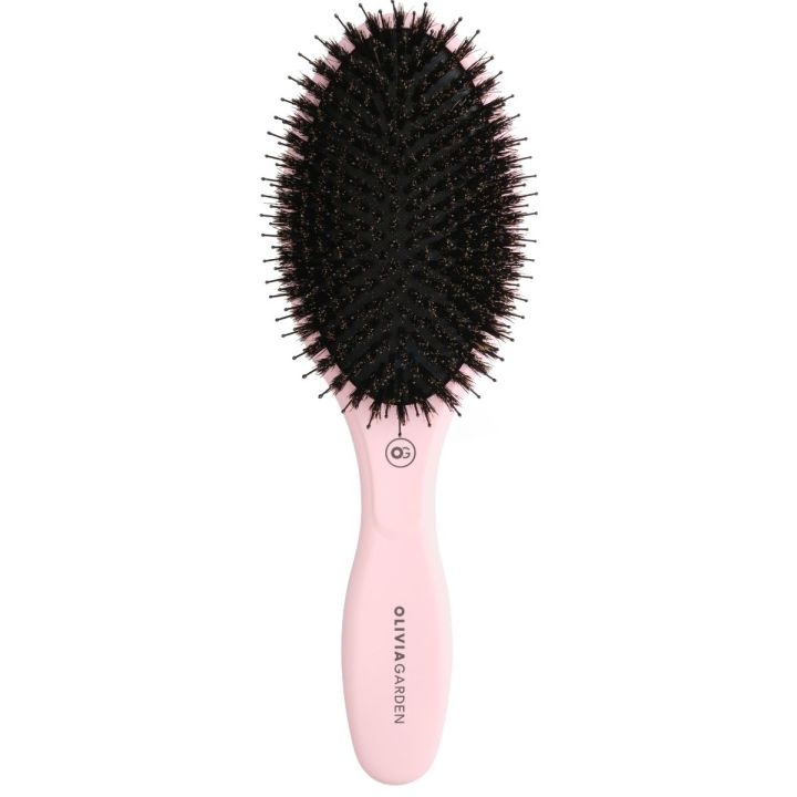 Olivia Garden Perie de par mistret+nailon Expert Care Oval Combo Pastel Pink