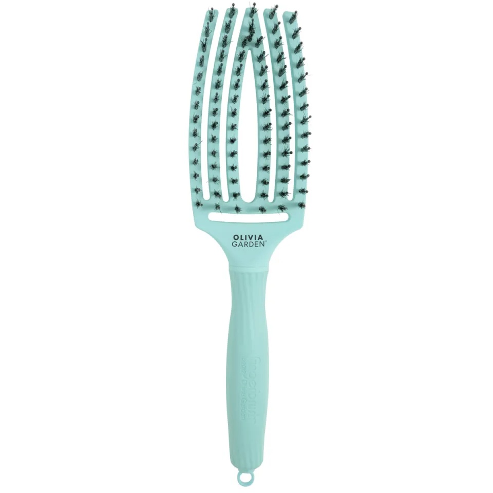 Olivia Garden Perie de par mistret+nailon Finger Combo Mint Medium