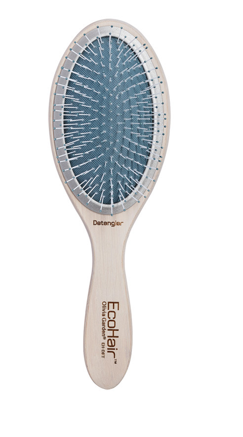 Olivia Garden Perie profesionala pentru descurcarea parului cu peri ionici din nailon EcoHair Bamboo Detangler