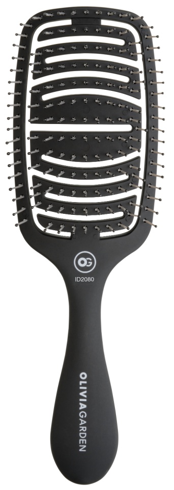 Olivia Garden Perie pentru descurcarea parului gros Essential Care Flex Matt Black
