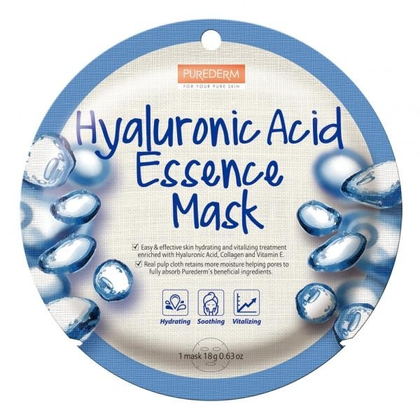 Purederm Masca faciala cu colagen, vitamina E si acid hialuronic 1buc 1buc imagine noua marillys.ro