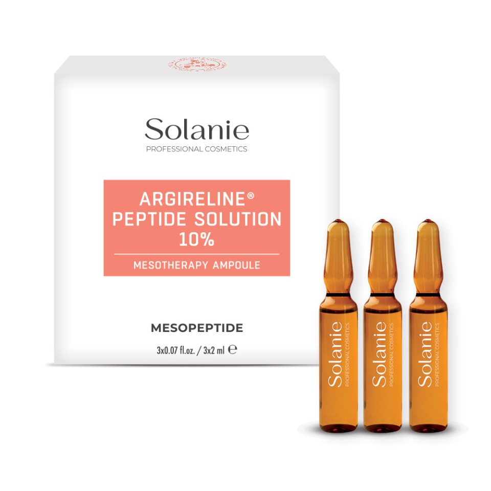 Solanie Fiole de fata pentru mezoterapie cu peptide 10% Argireline Mesopeptide 3x2ml