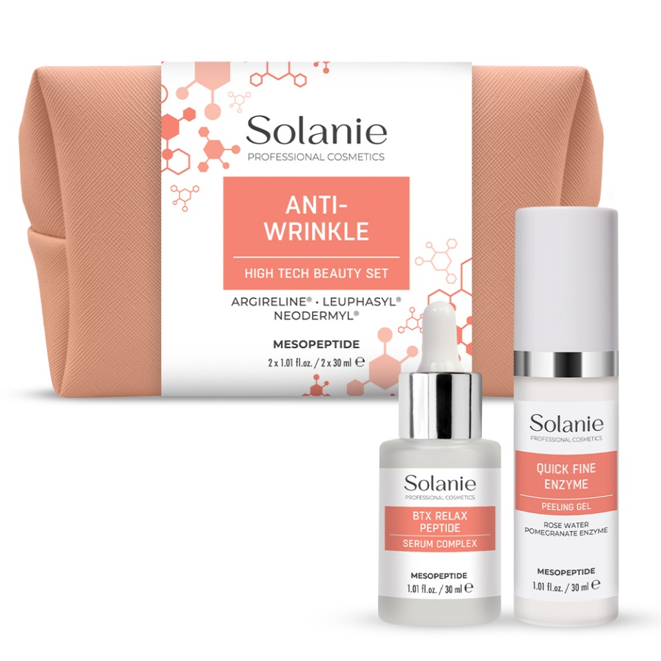 Solanie Set antirid pentru fata cu 3 peptide Mesopeptide High Tech Beauty 15ml