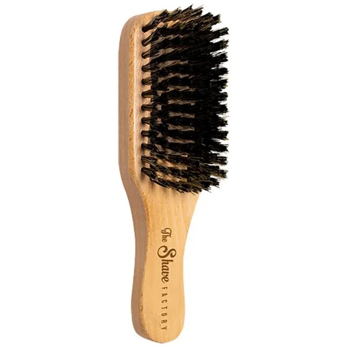 The Shave Factory Perie din lemn pentru fade - Premium Light Brown