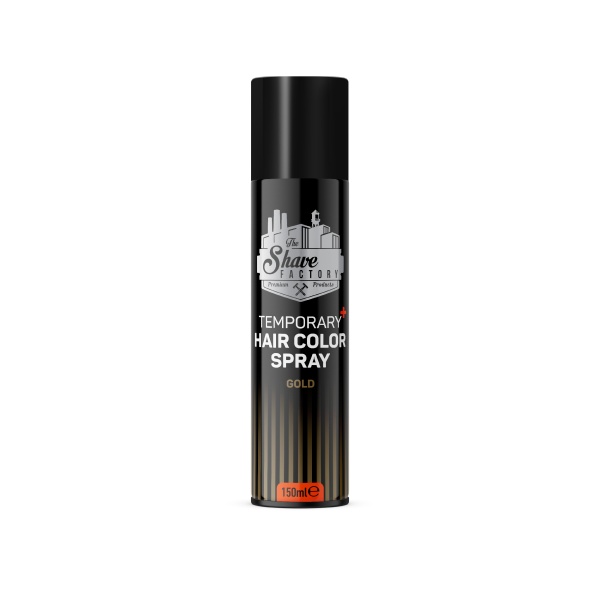 The Shave Factory Spray colorant auriu pentru par Temporary Color Gold 150ml