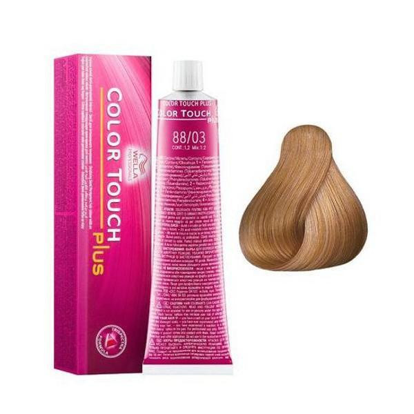 Wella Professionals Vopsea de par demipermanenta Color Touch Plus 88/03 blond deschis intens natural auriu 60ml