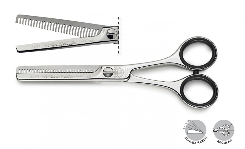 Kiepe Professional Foarfeca de filat dreapta 6.5 inci 29 dinti Mirror Series