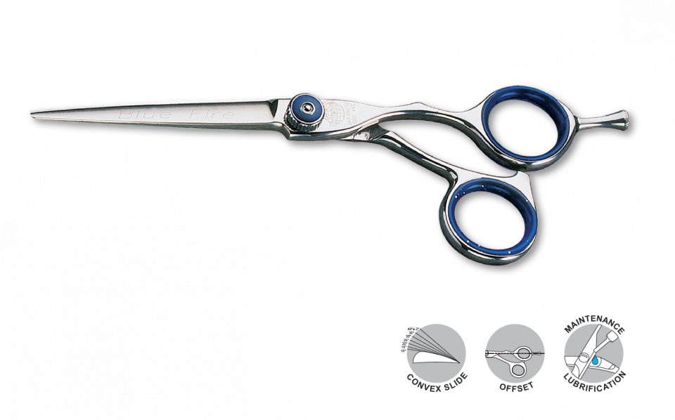 Kiepe Professional Foarfeca de tuns offset 5.5 inci Blue Fire