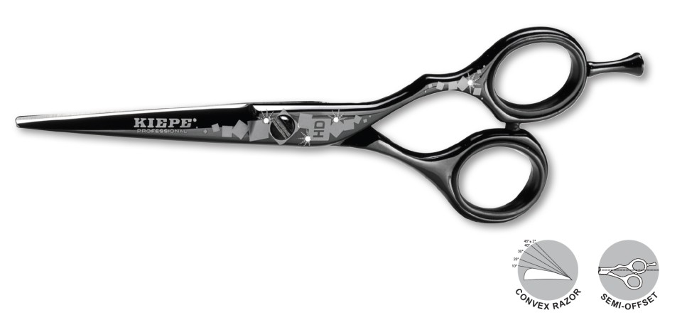 Kiepe Professional Foarfeca de tuns semi-offset 5.5 inci HD Black