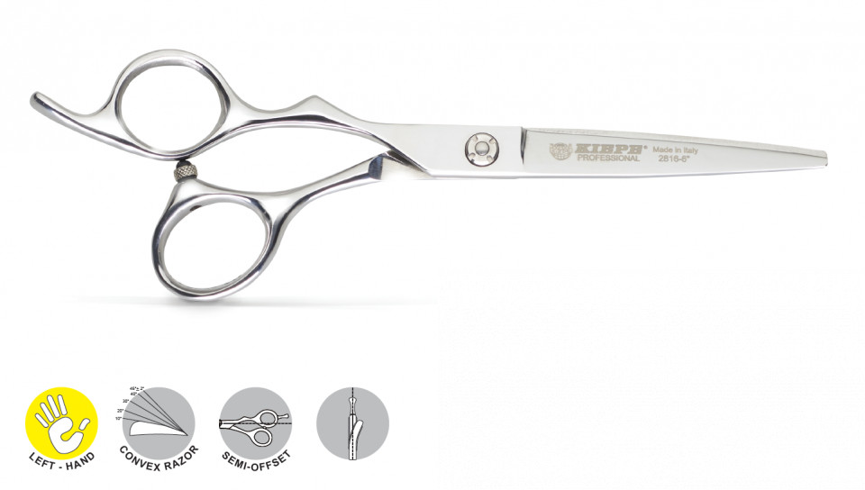Kiepe Professional Foarfeca de tuns semi-offset pentru stangaci 6 inci Monster Cut Left