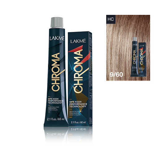 Lakme Chroma vopsea de par permanenta fara amoniac blond foarte deschis castaniu 9/60 60 ml