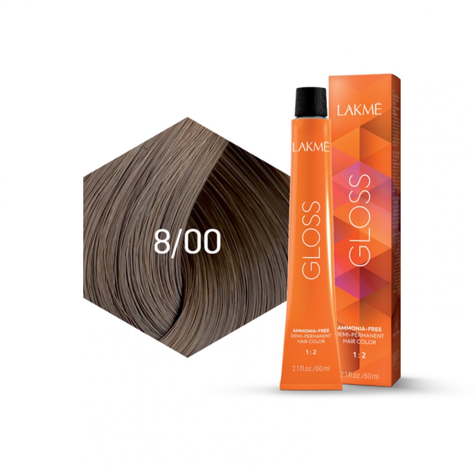 Lakme Vopsea de par demipermanenta 8/00 blond deschis Gloss 60ml