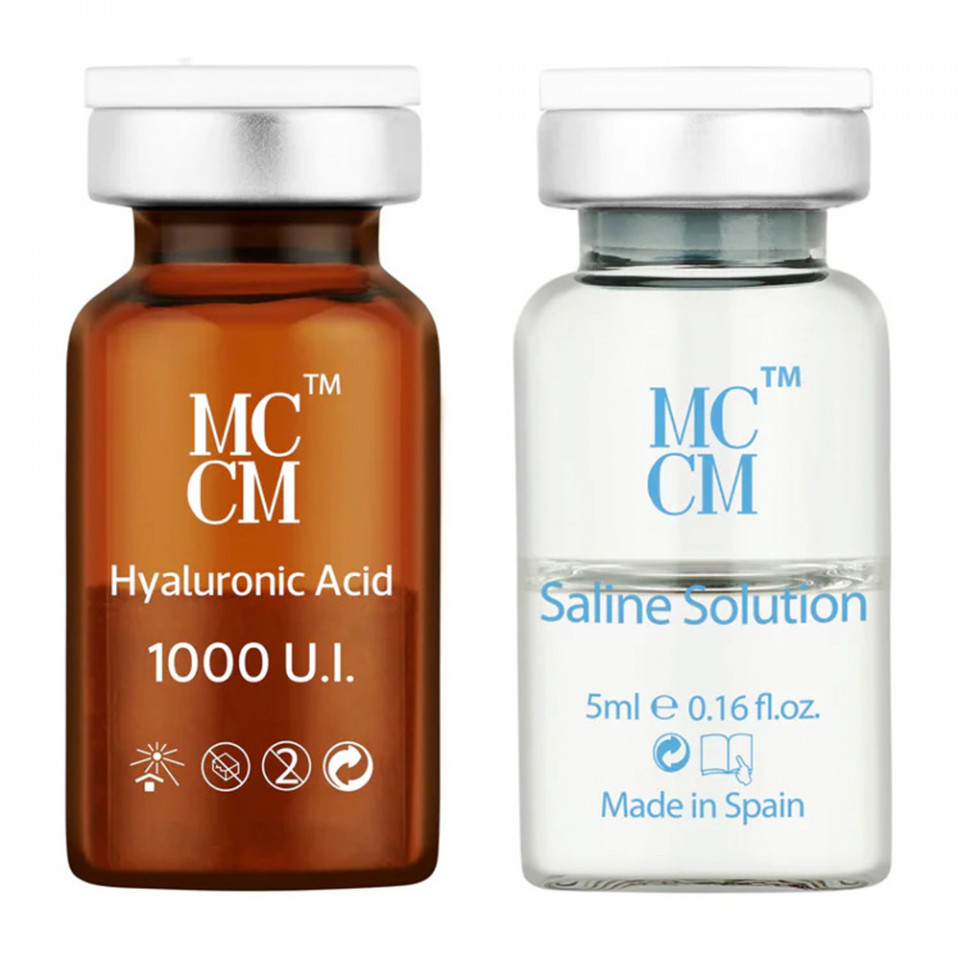 MCCM Kit fiole cu acid hialuronic 1000UI si solutie salina 5g+5ml
