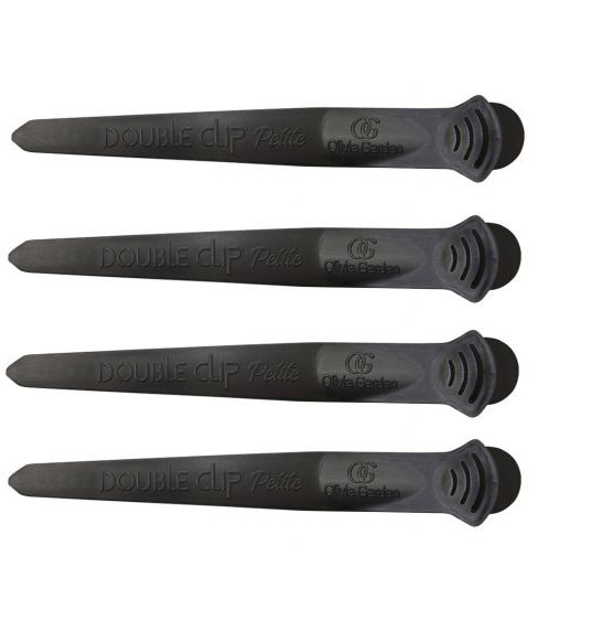 Olivia Garden Clipsuri duble negre mici pentru par 4 bucati/set