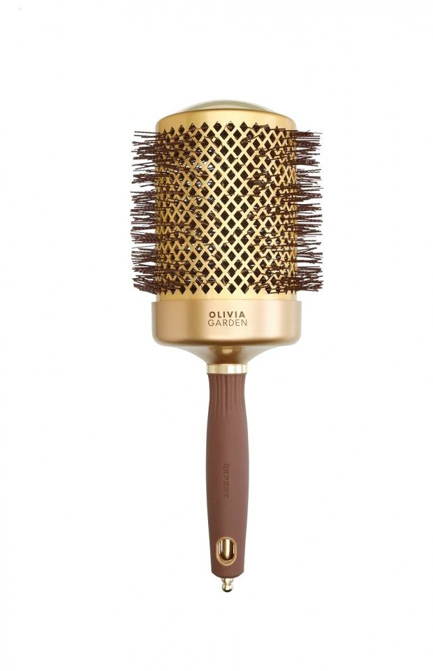 Olivia Garden Perie de par 80mm Expert Blowout Shine Wavy Bristles Gold&Brown