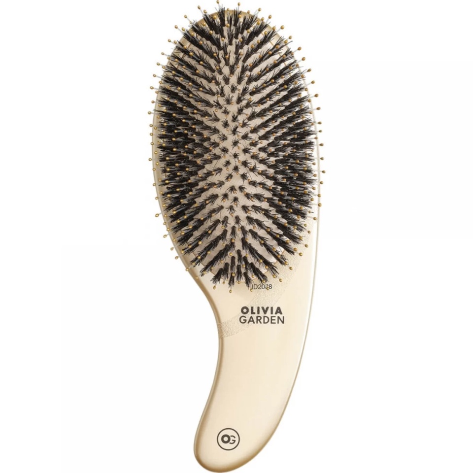 Olivia Garden Perie de par mistret+nailon Expert Care Curve Gold