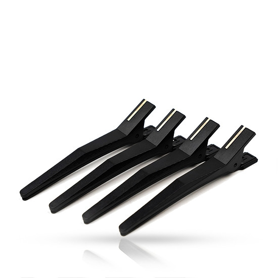 Rovra Clipsuri e din silicon negru pentru par 4buc