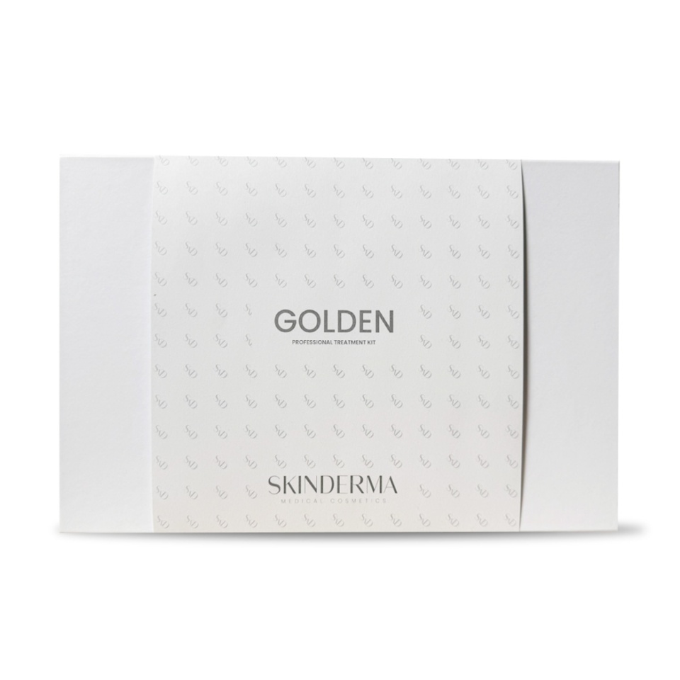 Skinderma Set antirid pentru fata cu aur coloidal Golden Kit 30 fiole