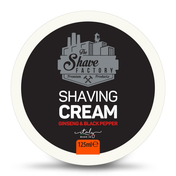 The Shave Factory Crema de ras pentru barbati Ginseng&Black Pepper 125ml 125ml imagine noua marillys.ro