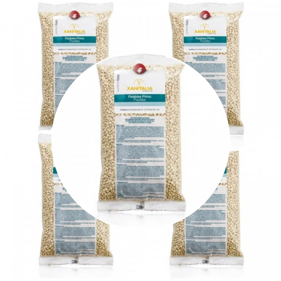 Xanitalia Pachet 4+1 Ceara de epilat elastica traditionala cu vanilie granule 1kg