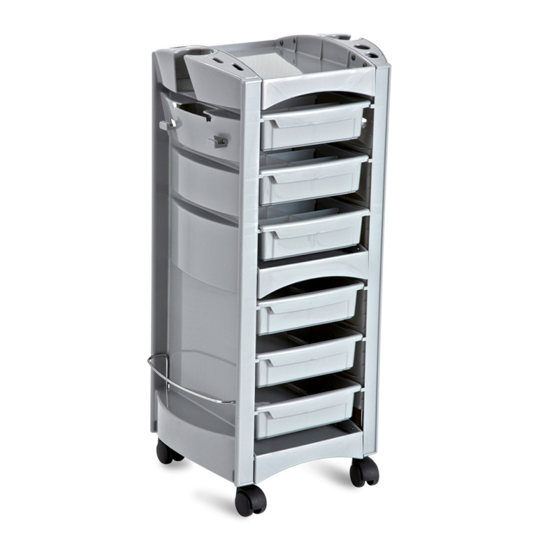 AGV Ucenic cu 6 sertare pentru salon Friend - argintiu