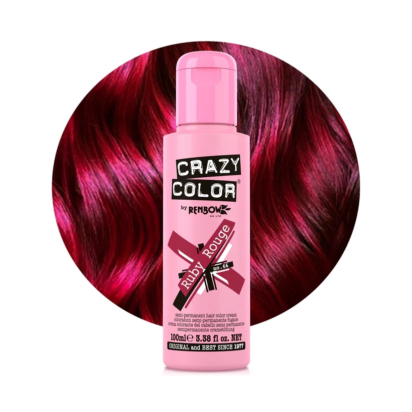 Crazy Color Vopsea semipermanenta 66 Ruby Rouge 100ml