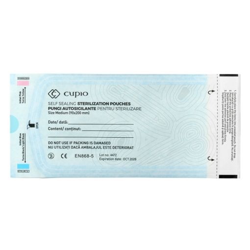 Cupio Pungi autosigilante pentru sterilizare 90x200mm 100buc