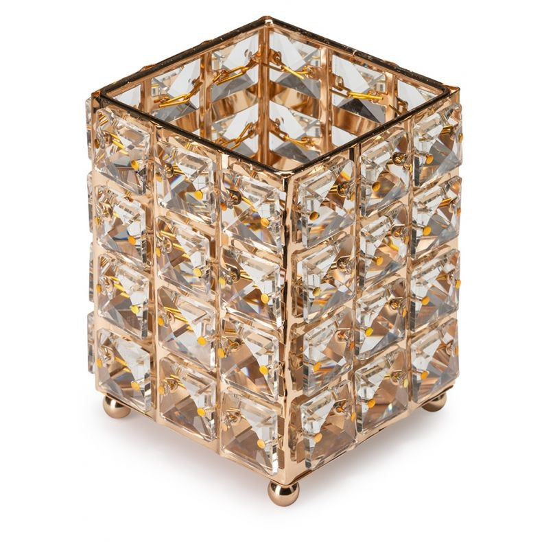 Cupio Suport pensule cu cristale patrate – Fashion Gold Cristale imagine noua marillys.ro