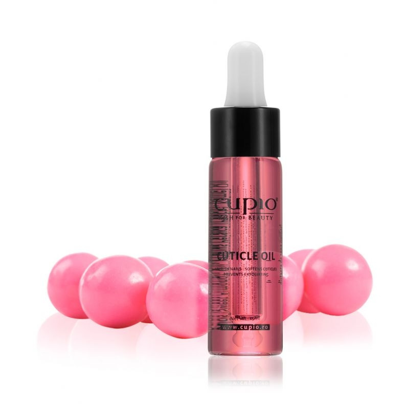 Cupio Ulei cuticule cu pipeta - Bubble Gum 15ml