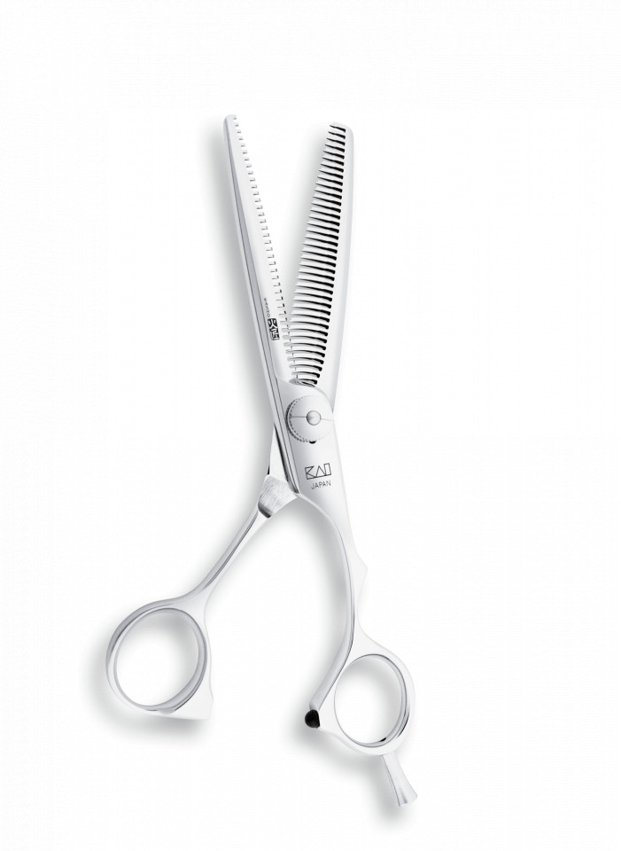 Kasho Foarfeca de filat 6 inch 38 dinti cu lama dublu zimtata Green Series (KGRS-60 OS WT38B)