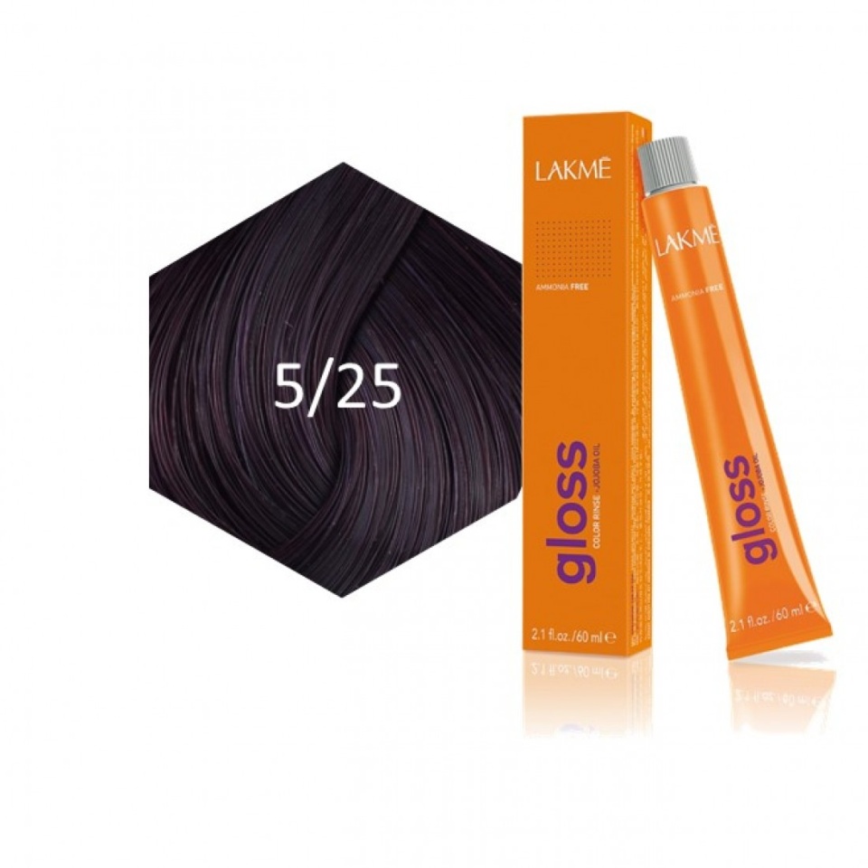 Lakme Vopsea de par demipermanenta 5/25 saten violet mahon Gloss 60ml