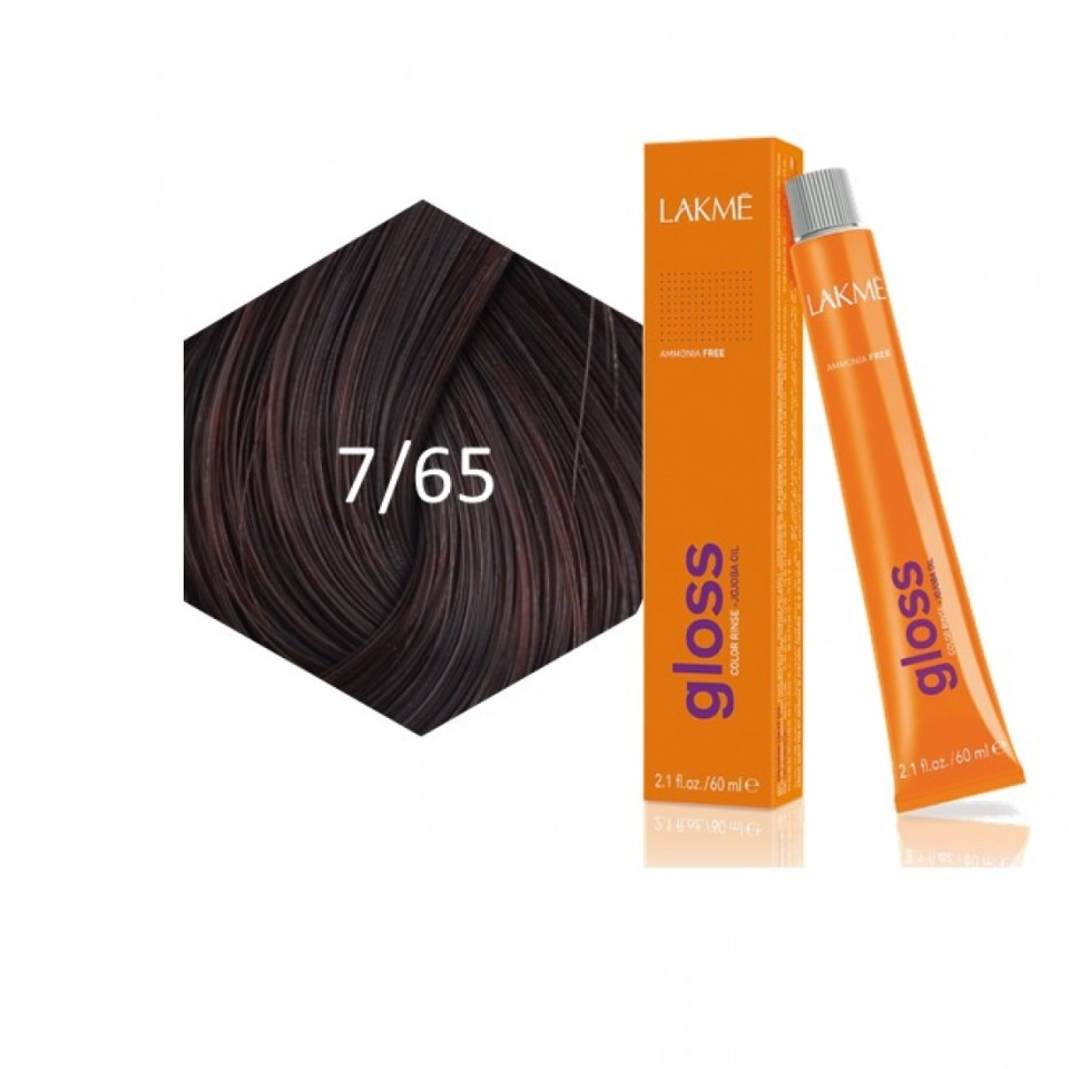 Lakme Vopsea de par demipermanenta 7/65 blond mediu castaniu mahon Gloss 60ml