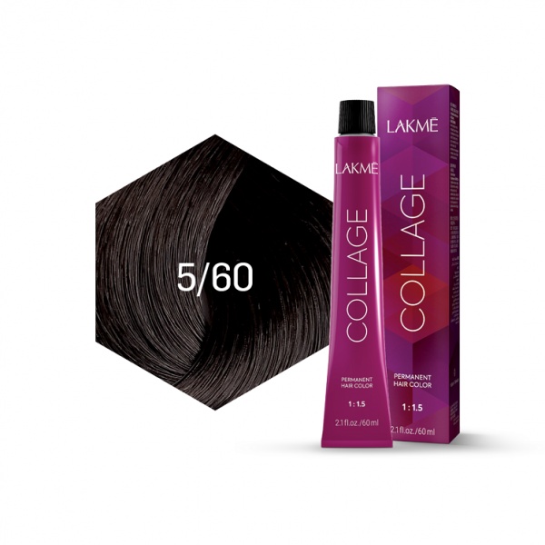 Lakme Vopsea de par permanenta 5/60 castaniu maro deschis 60ml