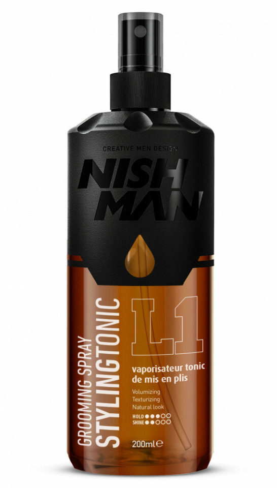 NishMan Lotiune tonica pentru volum si texturare L1 Grooming Spray 200ml 200ml imagine pret reduceri