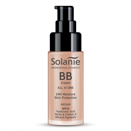 Solanie BB Cream Medium – Fond de ten crema cu acid hialuronic SPF15 30ml 30ml