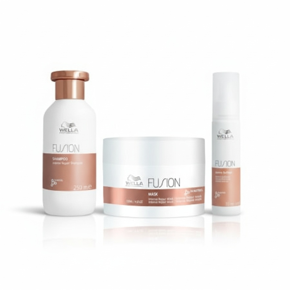 Wella Professionals Pachet Fusion pentru reparare intensa: sampon 250ml + masca 150ml + tratament 70ml