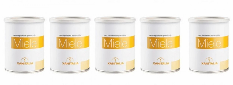 Xanitalia Pachet 4+1 Ceara de epilat liposolubila cu miere 800 ml