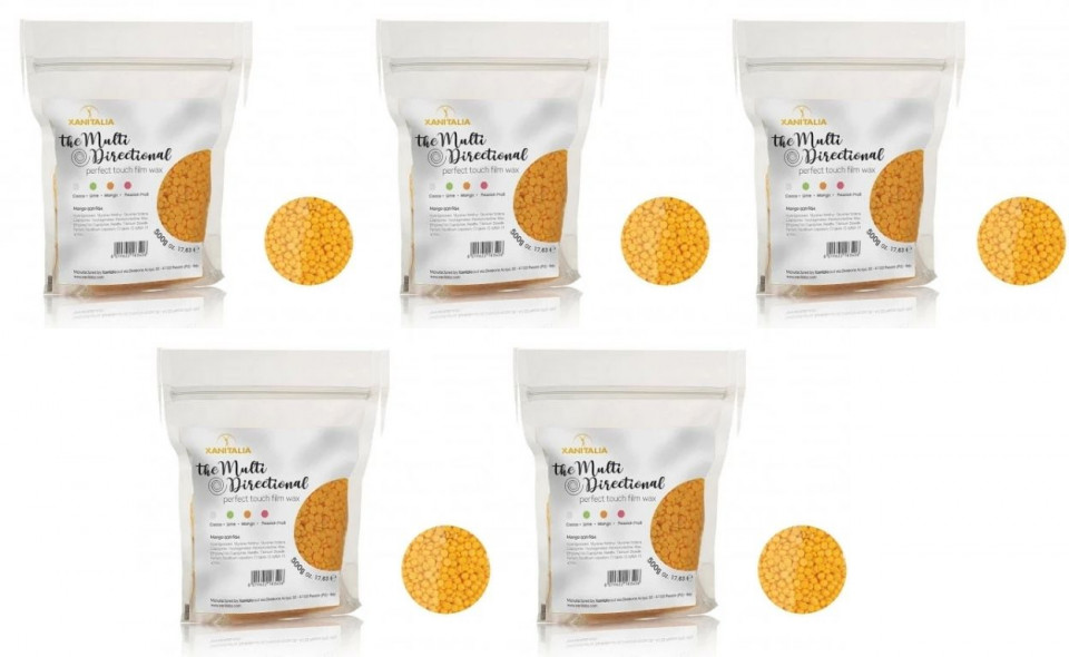 Xanitalia Pachet 4+1 Ceara profesionala de epilat elastica granule mango 500g
