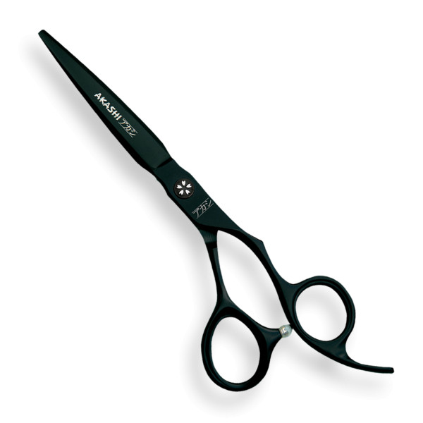 Akashi Light Cut G55 - Foarfeca de tuns neagra cu maner offset 5.5 inch
