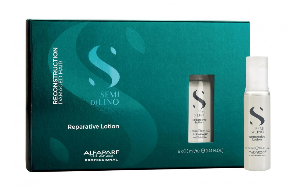 Alfaparf Lotiune de reconstructie fortifianta fara clatire Semi di Lino Reconstruction Reparative Lotion 6x13ml