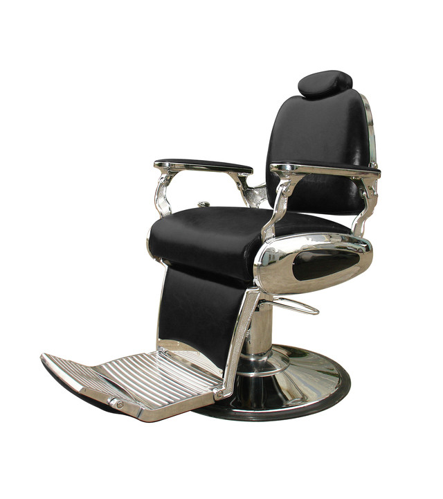 Barburys Scaun de frizerie Arrow cu aspect retro negru