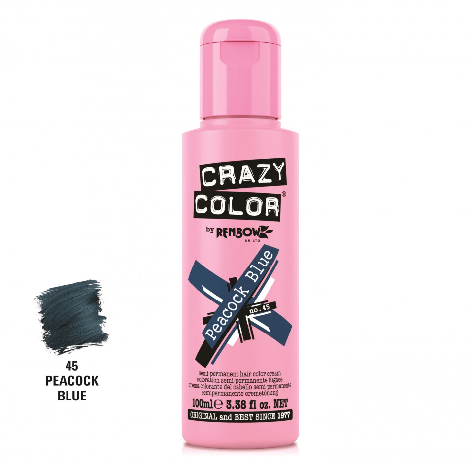 Crazy Color Vopsea semipermanenta 45 Peacock Blue 100ml