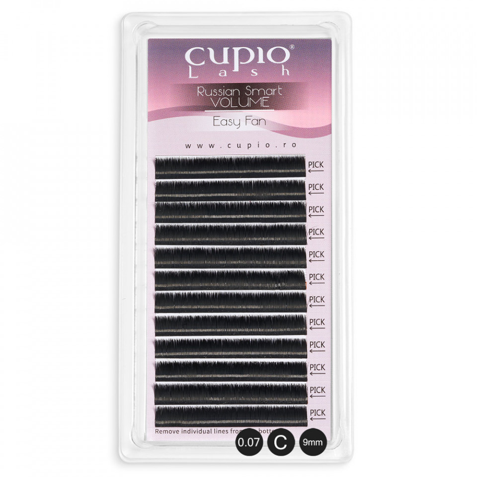 Cupio Extensii de gene CupioLash Russian Volume Easy Fan C 0.07 9mm